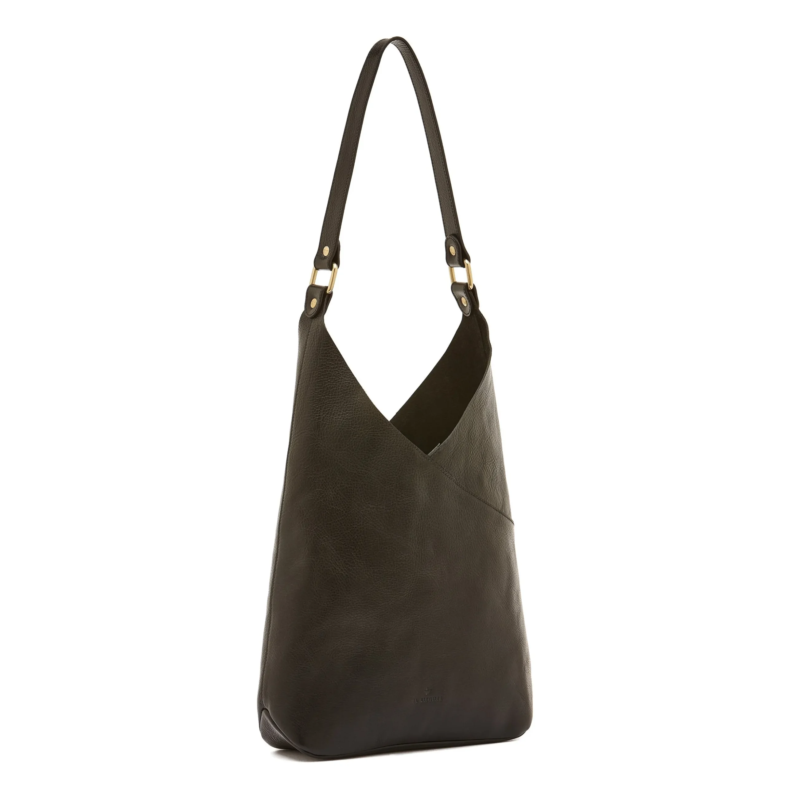 Malibu Women's shoulder bag in leather color black