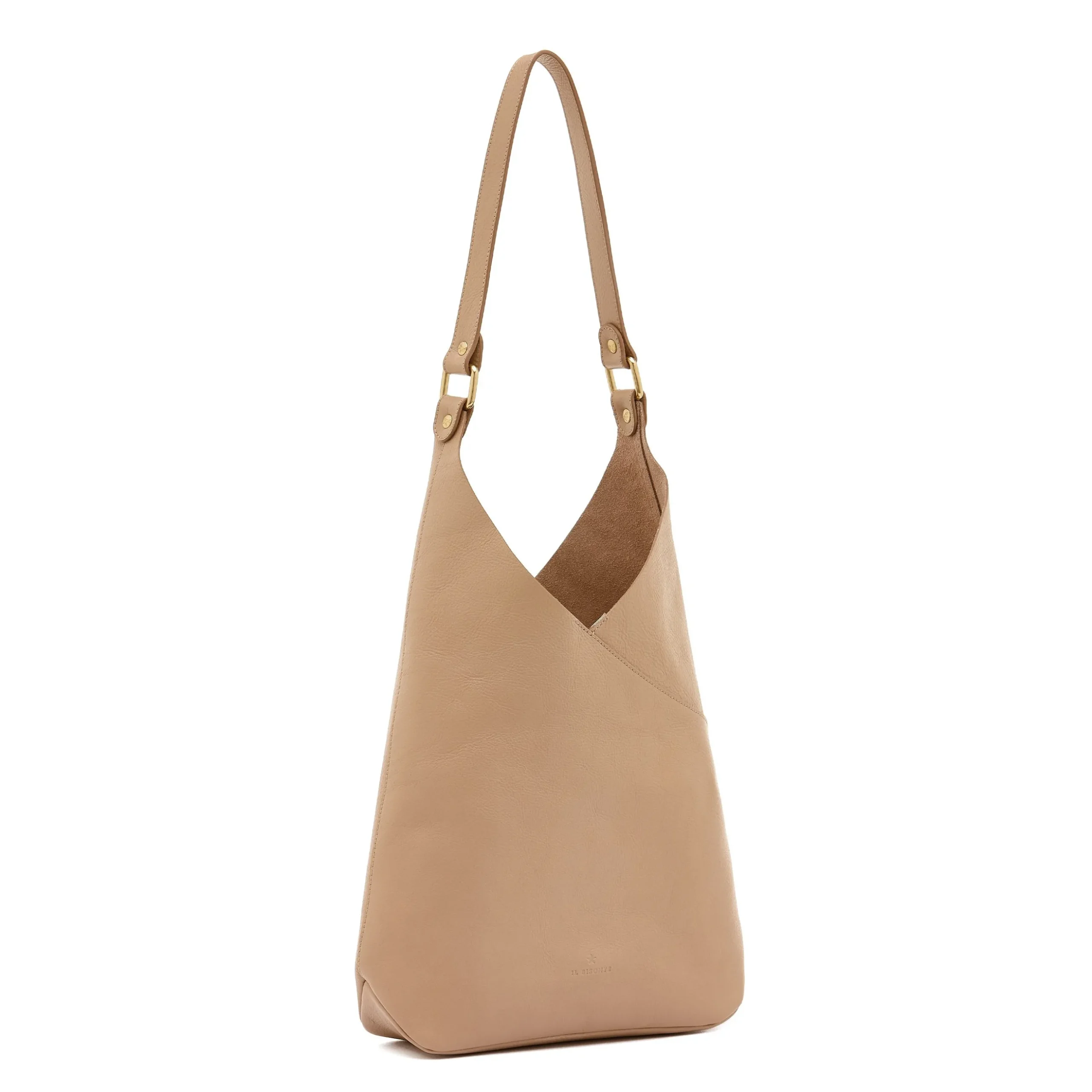 Malibu Women's shoulder bag in leather color caffelatte