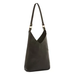 Malibu Women's shoulder bag in leather color black