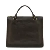 Manhattan Women's briefcase in leather color black