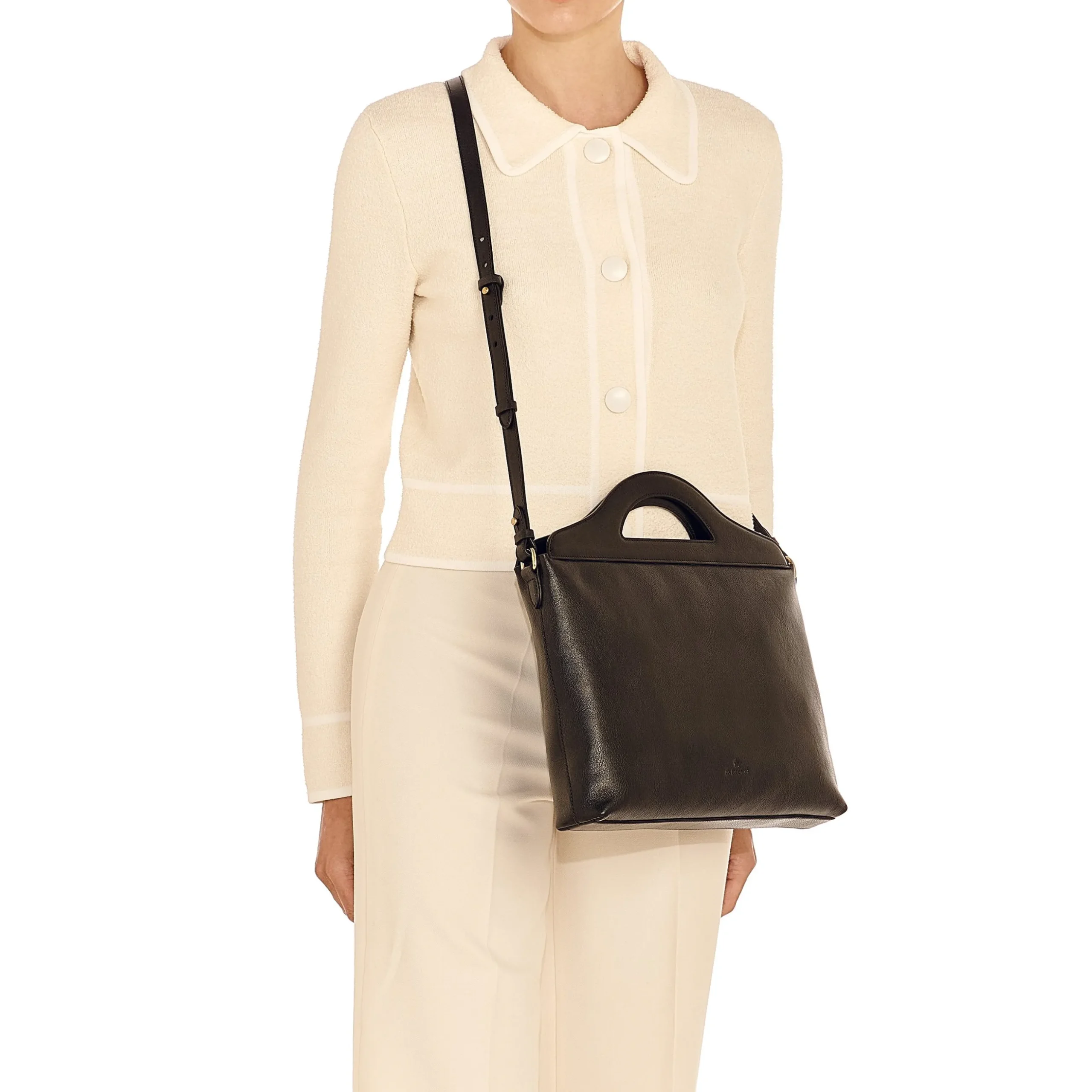Manhattan Women's handbag in leather color black