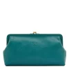 Manuela Women's clutch bag in leather color polinesia