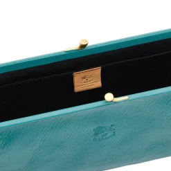 Manuela Women's clutch bag in leather color polinesia