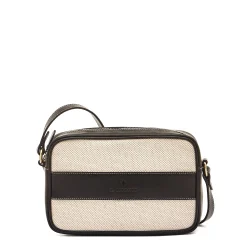 Marini Women's crossbody bag in fabric color natural / black