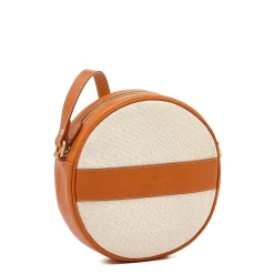 Marini Women's crossbody bag in fabric color natural / caramel