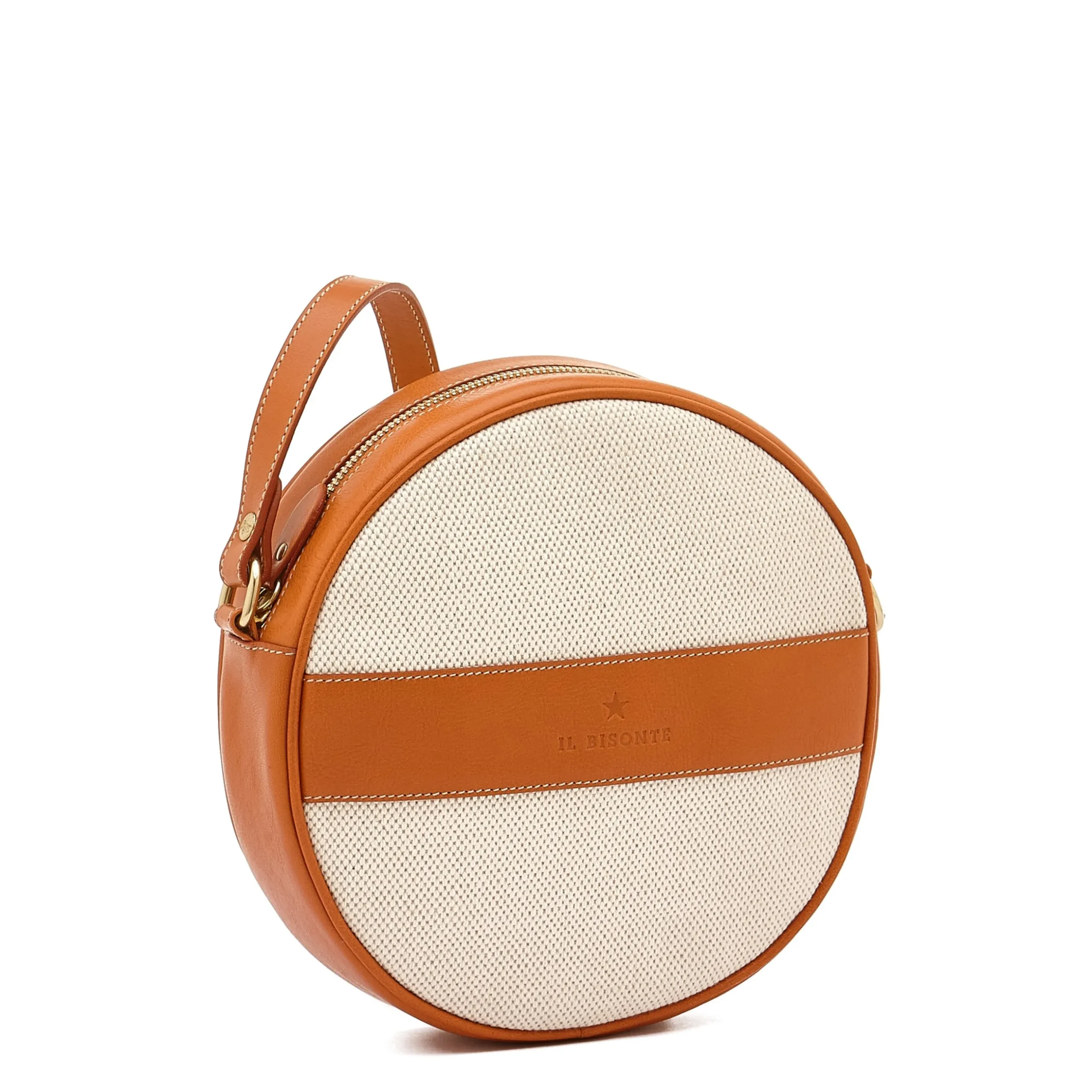 Marini Women's crossbody bag in fabric color natural / caramel