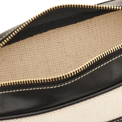 Marini Women's crossbody bag in fabric color natural / black