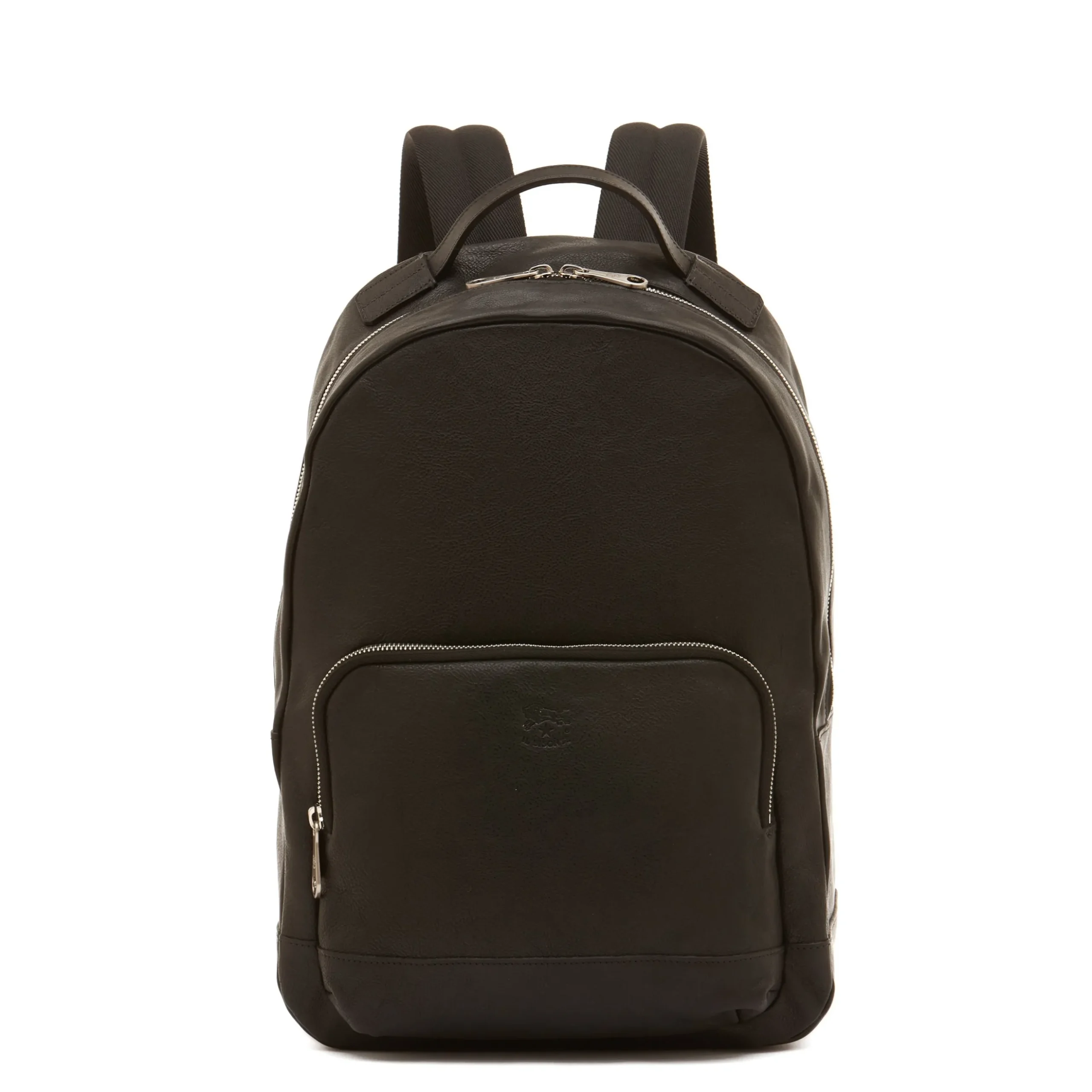 Meleto Men's backpack in leather color black