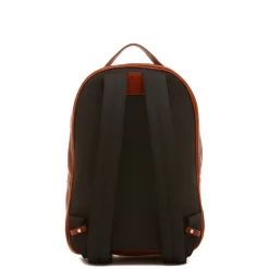 Meleto Men's backpack in leather color sepia