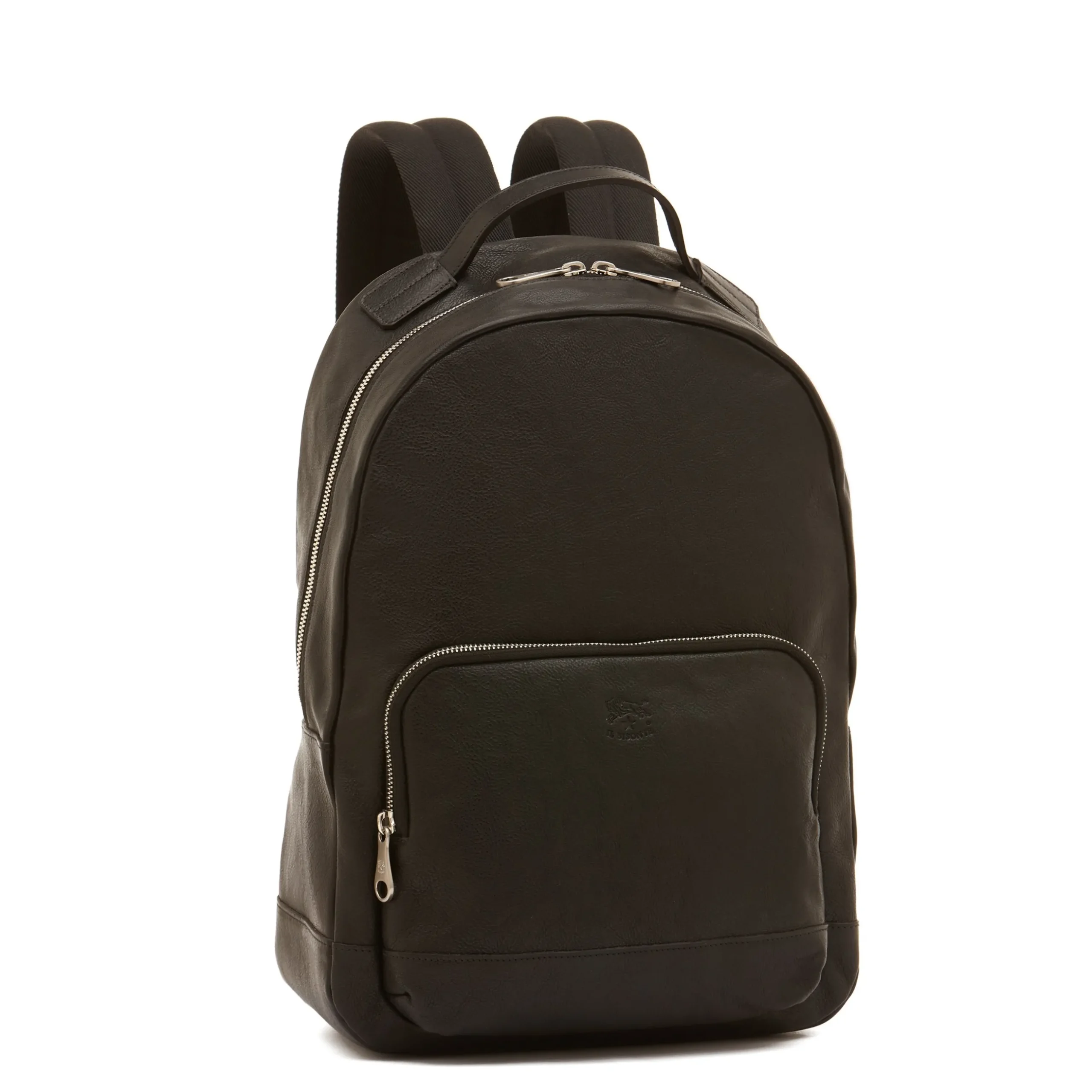 Meleto Men's backpack in leather color black