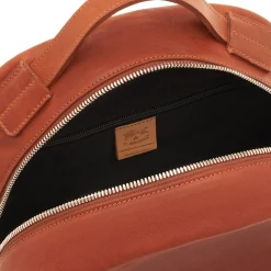Meleto Men's backpack in leather color sepia