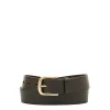 Men's belt in leather color black