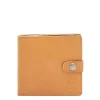 Men's bi-fold wallet in leather color natural