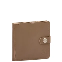 Men's bi-fold wallet in leather color light grey