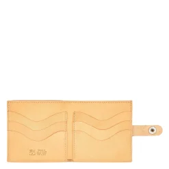 Men's bi-fold wallet in leather color natural