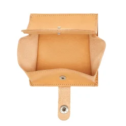 Men's bi-fold wallet in leather color natural