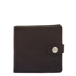 Men's bi-fold wallet in vintage leather color black