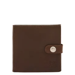 Men's bi-fold wallet in vintage leather color coffee