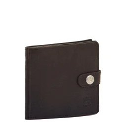 Men's bi-fold wallet in vintage leather color black