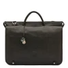 Men's briefcase in leather color black