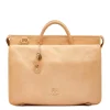 Men's briefcase in leather color natural