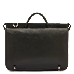 Men's briefcase in leather color black