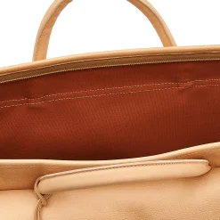 Men's briefcase in leather color natural