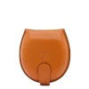 Men's coin purse in leather color caramel