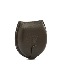 Men's coin purse in leather color black