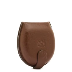Men's coin purse in leather color arabica
