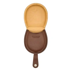 Men's coin purse in leather color arabica