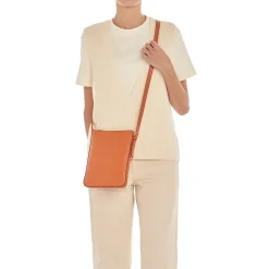 Modulo Women's crossbody bag in leather color caramel