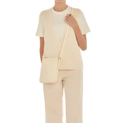 Modulo Women's crossbody bag in leather color white