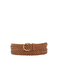 Nina Women's belt in leather color chocolate