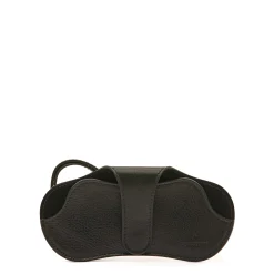 Nina Women's glasses case in leather color black
