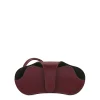 Nina Women's glasses case in leather color black cherry
