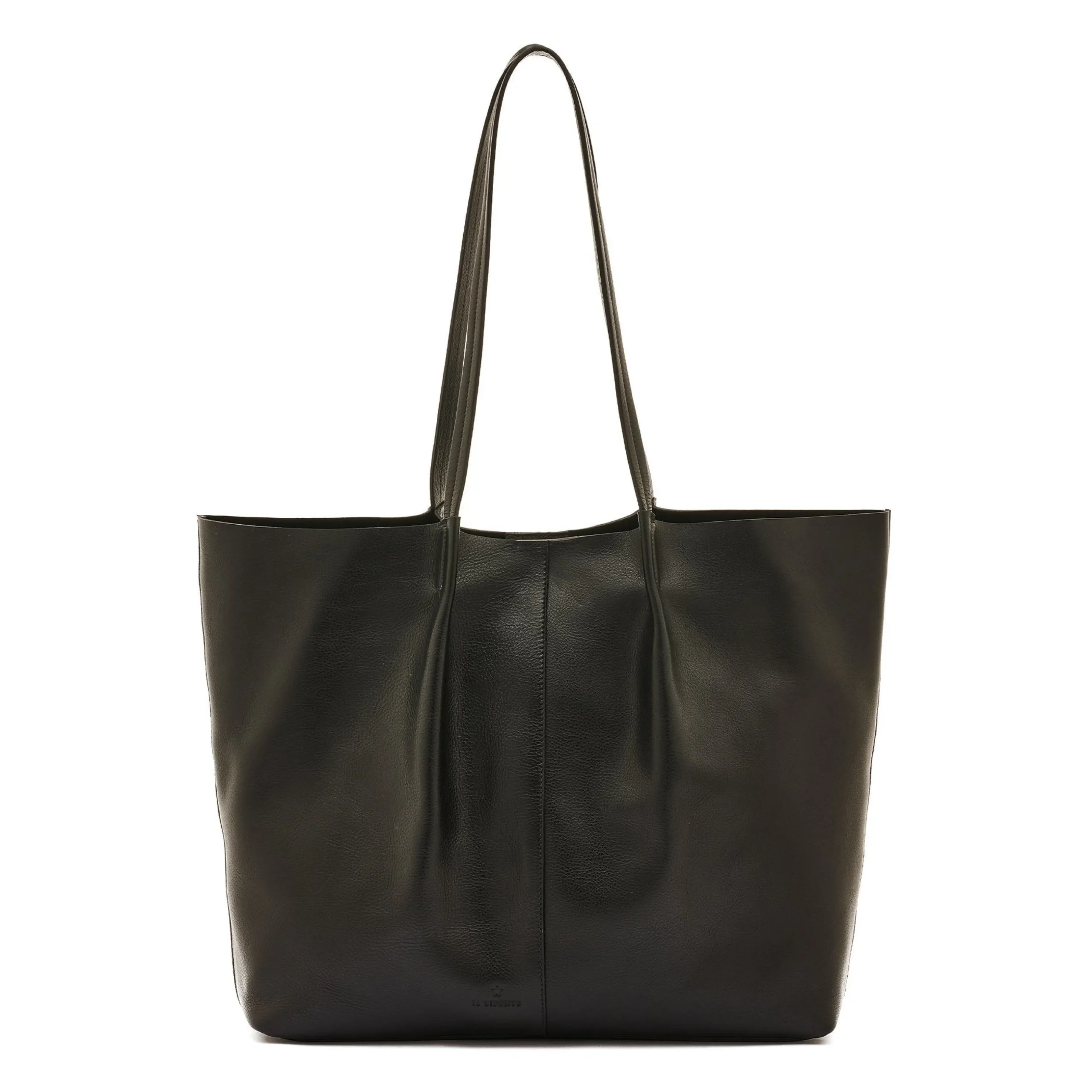 Nina Women's tote bag in leather color black