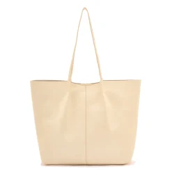 Nina Women's tote bag in leather color milk