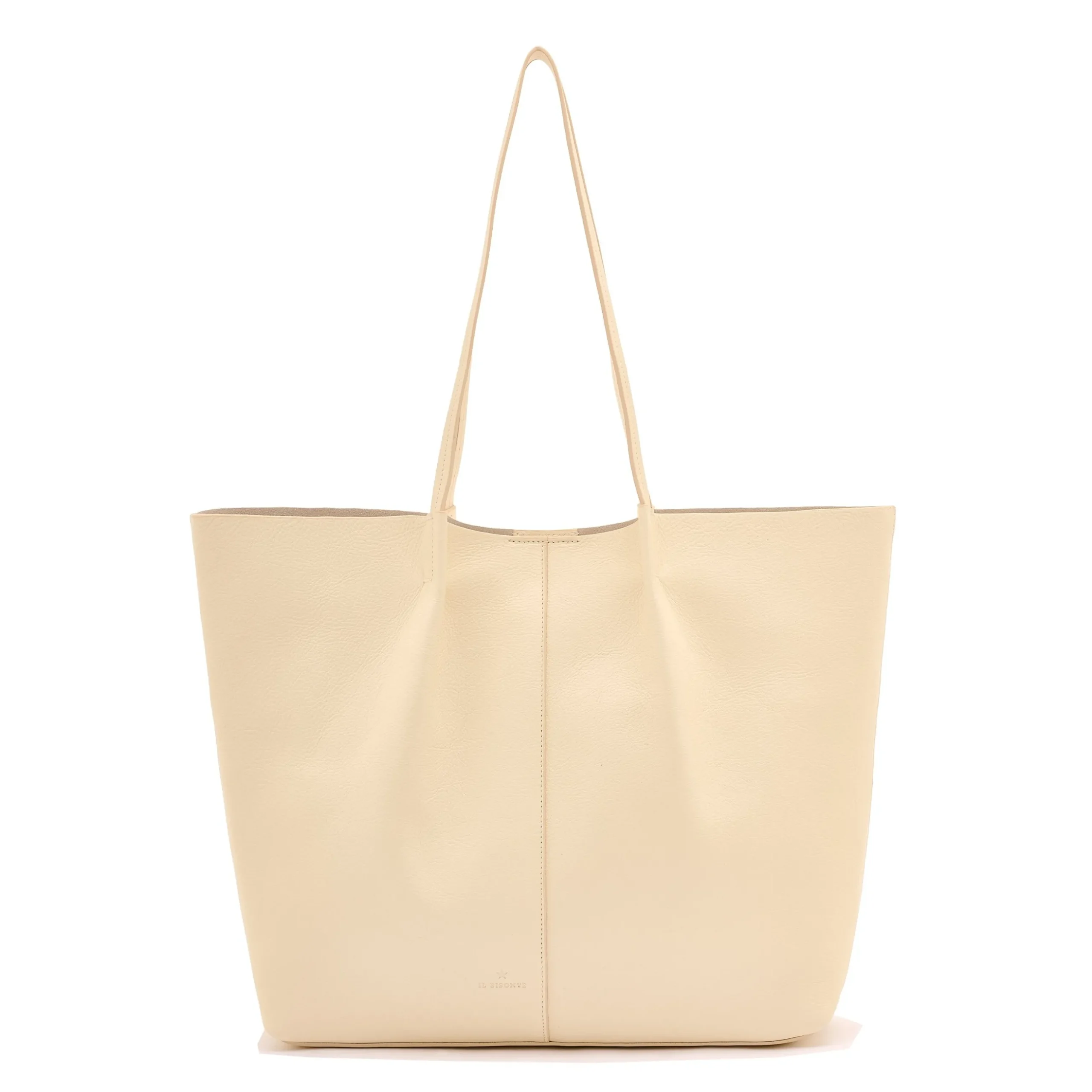 Nina Women's tote bag in leather color milk