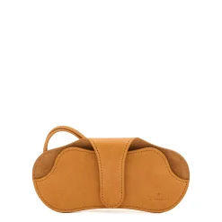 Nina Women's glasses case in vintage leather color natural