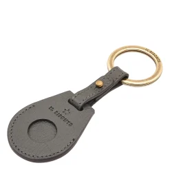 Nina Women's air tag keyring in leather color grafite