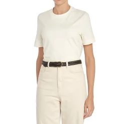 Nina Women's belt in leather color black