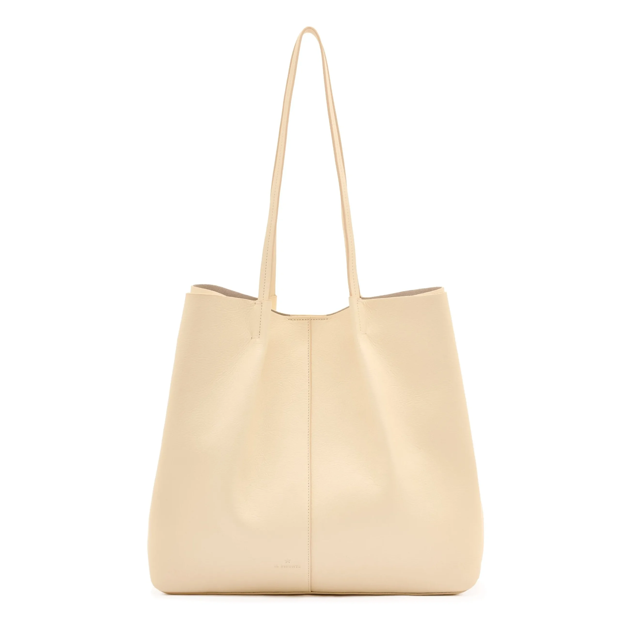 Nina Women's tote bag in leather color milk