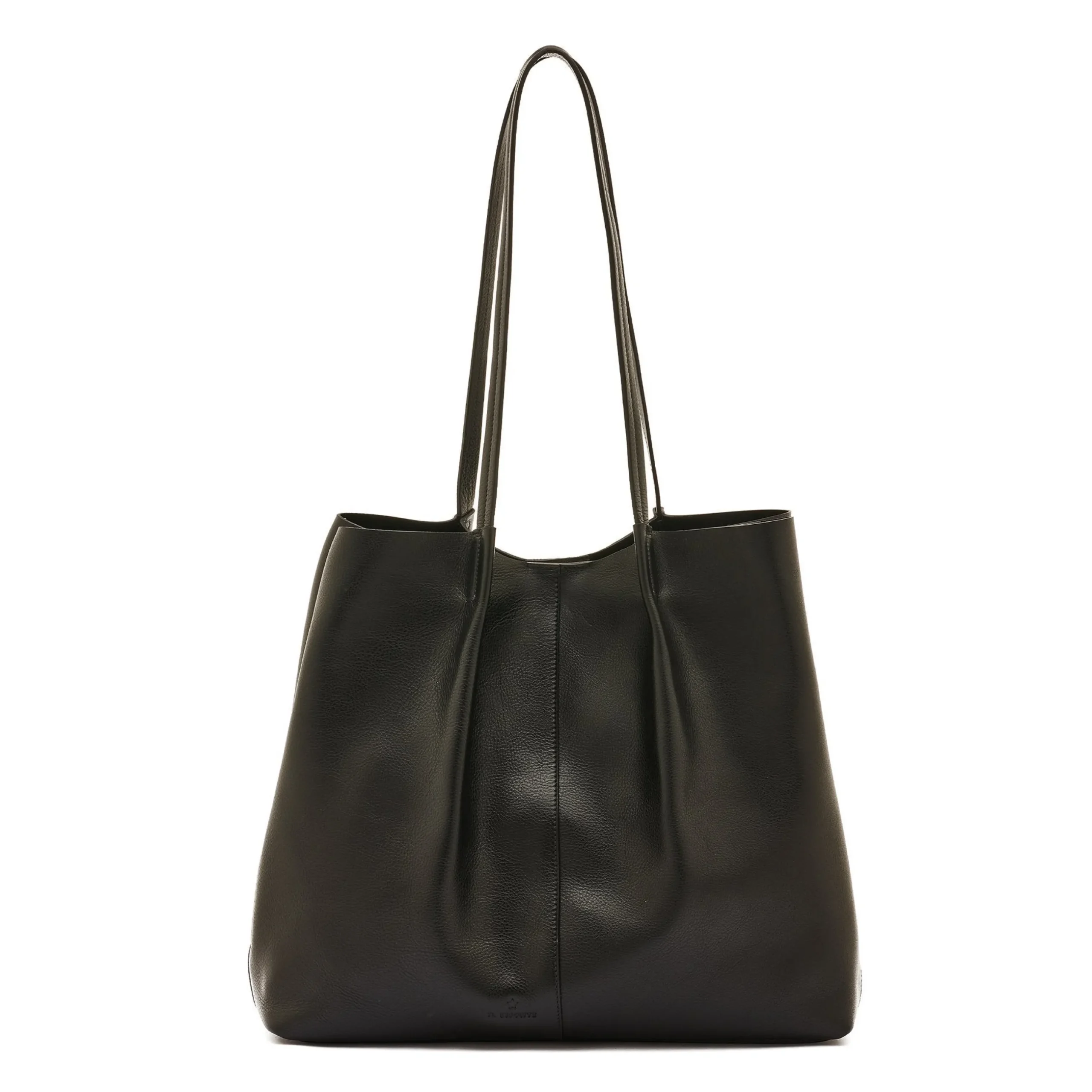 Nina Women's tote bag in leather color black