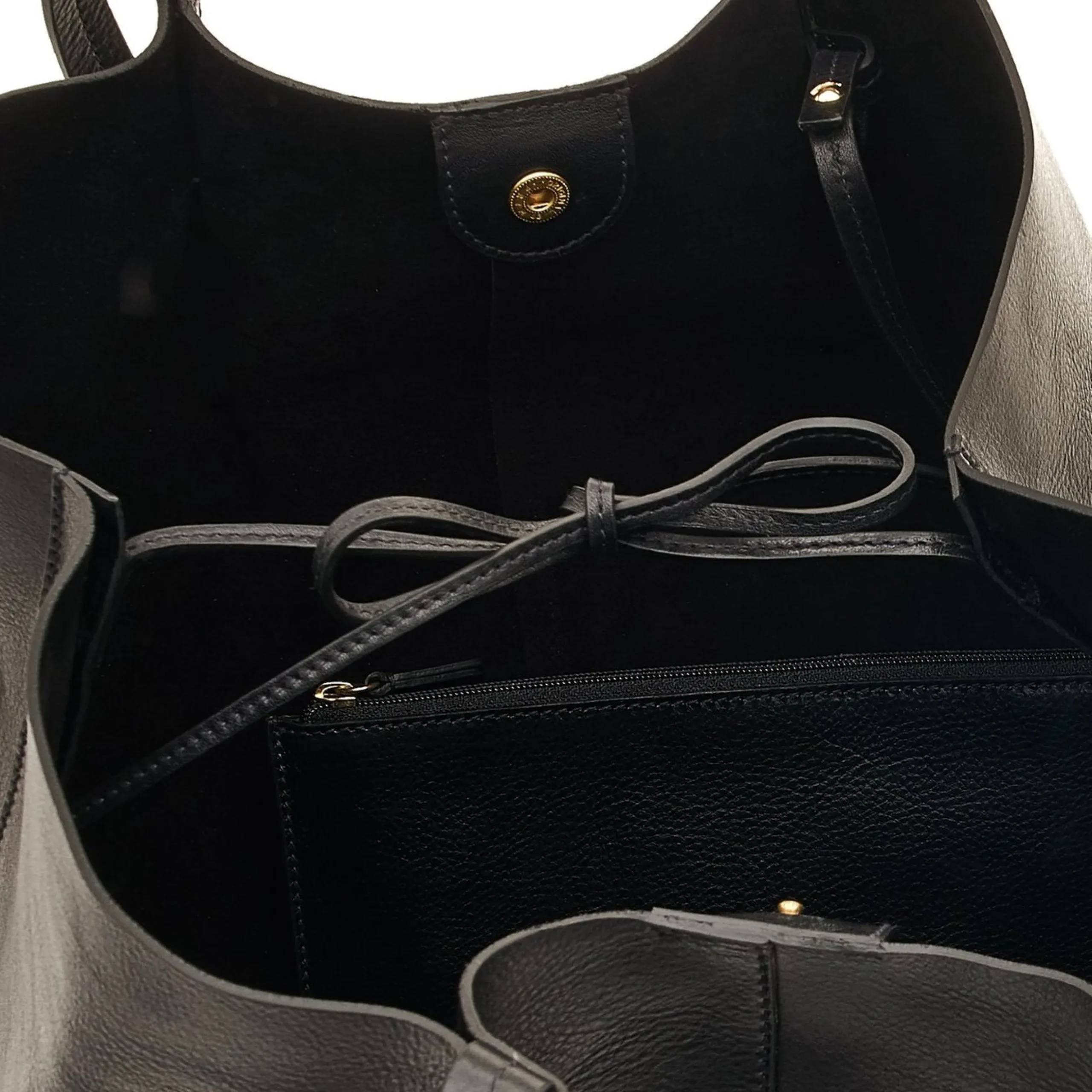 Nina Women's tote bag in leather color black