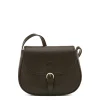Novecento Women's crossbody bag in leather color black