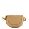 Oliveta Women's belt bag in leather color caffelatte