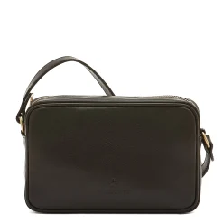Oliveta Women's crossbody bag in leather color black