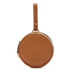 Oliveta Women's coin purse in leather color gianduia