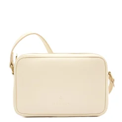 Oliveta Women's crossbody bag in leather color milk